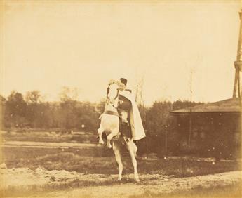 ALBERT LONDE (1858-1917) A selection of three photographs depicting a cavalier au galop.